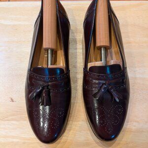 VINTAGE Ferragamo Caronte, Burgundy, Men's Size 9-1/2 D, Made in Italy